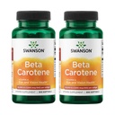Swanson beta karoten Vitamin A 25000 i.e. Kožni imunski sistem Zdravje Antioksidant Podpora 7500 mikrogramov 300 kapsul (2 pakiranji)