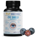 Eye Shield dodatek z borovničevega ekstrakta, Lutein, Zeaksantin, Astaksantin in beta karoten - podpira suhe oči, vid zdravje, in nočni vid, 90 Veg kapsule