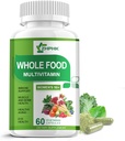 Multivitamin za ženske 50 in več, cela hrana multivitamini Minerali Organic Extracts Ženske 50+ Multivitaminski za energetsko podporo, hranilne lase, kožo, nohti zdravje, 60 kapsule