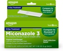 Osnovna nega Mikonazol Nitratna vaginalna krema (4 odstotki), 3-dnevno zdravljenje okužbe z Yeast za ženske, 0,18 unče - 3 števke (paket po 1)