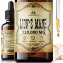 Lion's Mane Extract 4 fl oz Liquid – Naravna goba dodatek Tinktura za možgane, spomin, mentalna jasnost in fokus – Imunska podpora – Visoka jakost Formula – 90-dnevna dobava