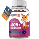 Iron Gummy Vitamini za otroke in najstnike – Tapioka temelji - Najboljši okus - Non-GMO - Gluten Free - Vegan - Žvečilni železovi dodatki w/vitamin A, C, B3, B5, B6, B12, Folna kislina, Biotin & cink 100ct