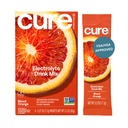 Cure Hydration - Electrolyte Drink Powder Blood Orange 8 Packets | Plant-Based Dehydration Relief Mix Made with Coconut Water, No Added Sugar, Vegan, Non-GMO, Gluten Free, FSA-HSA Eligible