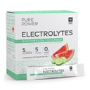 Čisti električni elektroliti, lubenica Cucumber Flavor, 5.13 oz (145.6 g), 30 servingov (30 paketov), 5 kalorij in 0 g sladkor na serviranje, ne-GMO, NSF Certified for Sport, Dr. Mercola