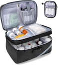Trunab Medicine Skladiščna vrečka s kombiniranim zaklepom, Zakleniti tablete Bottle Organizer, Travel Medicines Carry Case za medicinske škatle, Predpisovanje, Vitamini, Dodatki ali medicinske potrebščine