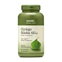 GNC Herbal Plus Ginkgo Biloba 60mg dodatek, vegetarijanec, podpira duševno ostrino, 300 Serving