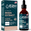 Reishi Gobe dopolnilo - hitrejša absorpcija kot Reishi Gobe Kapsule ali prašek - Naš Reishi goba ekstrakt spodbuja dolgoživost - Reishi gob Tinktura - 2 Fl Oz by E2H