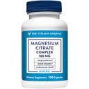 Vitamin Shoppe Magnezijev Citrat Complex 160MG, Mineral dodatek, ki podpira kosti, Zobje in energija proizvodnje (100 kapsul)