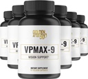 Golden After 50 VpMax-9 - Nega vida in antioksidant dopolnilo z očesnimi vitamini, lutein, likopen in borovnice ekstrakt - 6 steklenice