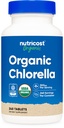 Nutricost Organic Chlorella 500mg, 240 tablet - brez glutena, brez glutena, brez GMO