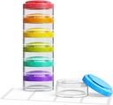 AUVON zložene tablete Organizator za prilagodljivo uporabo, ekstra velike tedenske tablete primeru z učinkovito polnjenje oblikovanje, Barvita tablete Box 7 dan enostavno slediti, tablete vsebnik za zdravila, vitamini, ribje olje