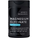 Sports Research® Magnezij Glycinate - Suports Nepomirljiv spanec in encimski procesi - 160 mg kelirani magnezij - tekoči softgel - 120 števk