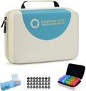 Drop-Proof mesečni tablete Organizator 3 krat na dan, 30 dan tablete tablete Organizator z 32 Dnevni oddelki, Medicine Organizator Škatla za vitamine, ribje olje, dodatek (Beye)