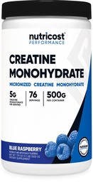 Nutricost Kreatin monohidrat v prahu (modra malina), 500 Gram (1,1 LBS)