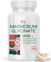 VHC Magnezij Glycinate 1000mg, visoka absorpcija Maksimalna kelirana čista magnezij Glycinate dodatek za ženske in moške, Non-GMO Gluten, 120 Veggie Caps, Made in ZDA