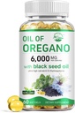 Narava živo olje Origano s črnim oljem, 2 v 1 Origano dopolnilo za imuno zdravje, ohranja visoko koncentriran Carvacrol & Thymokinon, Non-GMO, 60 Softgels, 1 pakiranje
