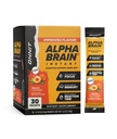 ONNIT Alpha Brain Instant Peach Flavor - Nootropic Brain Booster Memory Supplement - za fokus, energijo in jasnost - Alfa GPC Choline, Cats Claw, L-Theanine, Bacopa - 30ct