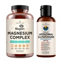 AMANDEAN Premium liposomski glutatione & Magnezijev kompleks paket. Antioksidant. Liquid Setria. Visoka absorpcija Magnezijev treonat, Glicinat & Malate. Brain & Jetra Health. Spomin, fokus in spanje