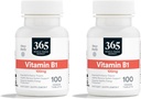 365 po celotnem trgu živil, vitamin B1 100Mg, 100 tablet (paket z 2)