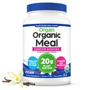 Orgain organski veganski nadomestek beljakovin v prahu, vanilija fižol - 20g na osnovi rastlinskih beljakovin, brez glutena, brez mleka, brez laktoze, brez soje, brez sladkorja, za napitke in pretrese - 2.03lb