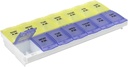 EZY DOSE (14-dan) AM/PM tablete Planner, primer, Vitamin Organizator Box, 2X-veliko zaklepanje Kompartmenti za varno recept in preprečevanje nenamerno razlitje, Barvno maj Vary, BPA brezplačno