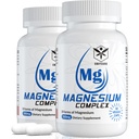 Magnezijev kompleks Dodatek 8 Obrazci, 500 mg Magnezijev glicinat, malat, citrat, visoka absorpcija Mg za mirno, spanje, razpoloženje in zdravo mišico, pakiranje po 2, skupaj 120 Veganskih kapsul