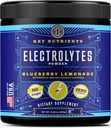 KLJUČNI HRANILCI Multivitaminski elektroliti v prahu brez sladkorja - sveža borovničeva limonada Elektrolitni prašek - vzdržljivost in energijska dopolnila - Hidracijski napitek - brez kalorij - 90 Servisi - Made in USA