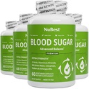 NuBest Blood Sugar - Premium Formula z Bitter Melon, Ashwagandha, Cimet, Krom, Magnezij, Vitamini, Alfa Lipoična kislina, Cayenne Pepper - Podpora Zdravi krvni sladkor - Pack 4