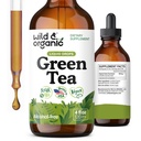 Divji in ekološki izvleček zelenega čaja Tekoče kapljice - Antioksidant-Rich Green Tea dodatek - 2-mesečna dobava - Veganska, Sugar & Alkohol brez Camellia Sinensis Tinkture - 4 fl oz