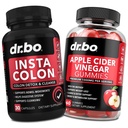 Colon Cleanser Detox & ACV Apple Cider Gummies - 15 Day Colon Cleanse Pills Poop Flush & ACV Gummies dopolnila - Bowel Gibanje dopolnila za črevesno trebuh Bloating Gut podporo