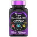 Trojni magnezijev kompleks Dodatek 500mg: Magnezij Glicinat, Citrat, & Oksid - 120 Kapsule (4 mesec dobave!) 