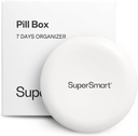 SuperSmart - Pill Box Organizator 7 dni z 1 Rezalno rezilo za tablete - Potovalne velikosti Artikel - Majhno shranjevanje za dodatke in zdravila - Enostaven za uporabo s 7 Velikimi predelki