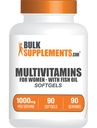 BulkSupplements.com Multivitaminski za ženske Softgels - dnevni multivitaminski dodatek, Multimineralni za ženske z ribjim oljem - Gluten Free, 1 Softgel na serviranje (1000mg), 90 Število (Pack od 1)