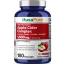 NusaPure Apple Cider Vinegar Complex 1500 mg 180 Veg Caps Primeren za vegetarijance in Vegane, Non-GMO