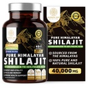 Čisti himalajski Shilajit dodatek za moške in ženske, [40.000MG, Max Jakost] Vsebuje 50% fulvične kisline z več kot 85 Trace minerali za podporo energije, možganov in imunitete, 120 Veg kape