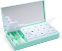 PORT X POLISH Designer Weekly Pill Box Organizator (AM/PM 2X dnevno, Mint) 
