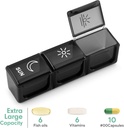 BUG HULL Tedne tablete Organizator 3X na dan, Daily 7 dan tablete Box 3 krat na dan, Travel Medicine tablete Organizator tablete Vsebnik za vitamine, Dodatki