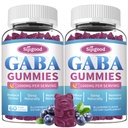 2 Pack GABA Gumies za odrasle, Sprostitev, Zzz & Mood – Sugar-free Calm Gumies z L-Theanine, 5-HTP, Vitamin D3 – Naravni Zzz Podpora, GABA dopolnila za otroke, 120 Count