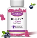 Lutein Gummies Eye Health Supplement za odrasle, Lutein & Zeaksantin dopolnila Eye Vitamins Gummies, borovnica z Luteinom za spodbujanje oči in vida - 60 Gummies