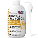 Lososovo olje za pse in mačke, 32 oz - Omega-Rich dodatek za zdravo kožo in plašč, Joint & Imunska podpora - Vse naravno ribje olje tekoče - Premium Pet Care, Made in ZDA
