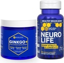 NARAVNI ZASTAVI Ginkgo Biloba + NeuroLife dodatek paket - podpira mentalno zmogljivost in dolgoživost možganov* - 120 Vse kapsule