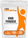 BulkSupplements.com HMB Powder - kot kalcijev HMB, beta-hidroksi beta-metilbutirat - HMB Powder Supplements, Gluten Free - 1g na serviranje, 500g (1,1 lbs) (Pack of 1)
