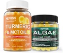 NEVISS brez sladkorja Kurkumin Gumiji + dodatek kalcij morske alge 600mg, visoka absorpcija, vegan