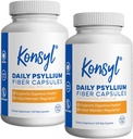 Konsyl Daily Psyllium Fiber Kapsule - vsebuje 1500mg vseh naravnih Psylium Husk Powder na strežbo - Podpira prebavne cilje zdravja in upravljanja teže+ (2 paket - 200 Število vsak)