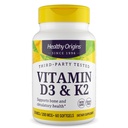 Zdravi izvori Vitamin D3 & K2 - Vitamin D3, 50 μg - Vitamin K2, 200 μg - Preprosto absorbbilni dodatki Vitamin D & Vitamin K - Ne-GMO & Gluten-free dodatki - 60 Softgels