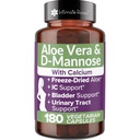 Intimate Rose Aloe Vera kapsule - IC dodatki - 200x koncentrat Pure Aloe Vera + D-mannose + kalcij - enostavno za pogoltniti tablete Aloe