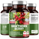 N1N Premium Hawthorn Berry kapsule [Max Jakost, 2660mg] Vse naravne Hawthorn Extract dodatek za podporo imunitete, 120 Caps