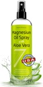 Seven Minerals Pure Magnezium Oil Spray z Aloe Vera 12oz - farmacevtska (USP) stopnja, najvišja moč s takojšnjim olajšanjem za noge, spanje, bolečine mišic in Cramps - Rude v ZDA