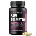 Saw Palmetto za ženske z Biotin 5000mcg - Močen DHT blokado za podporo las, kožo in zdravje nohtov - 60 Count - Vegan, Non-GMO Vitamin za močnejše, Fuller videti ključavnice - 1 mesec dobave