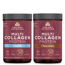 Ancient Nutrition Multi Collagen Protein Powder, Vanilla, 24 Servings + Multi Collagen Protein Powder, Chocolate, 24 Servings